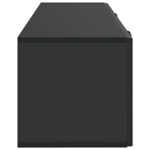 Стенно монтиран ТВ шкаф Черно 98 x 31 x 30 см
