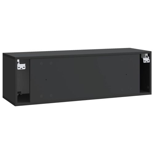 Стенно монтиран ТВ шкаф Черно 98 x 31 x 30 см