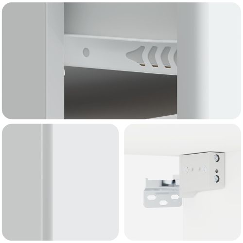 Спален шкаф с монтаж на стена 2 pcs Бяло 34,5 x 33 x 20 см