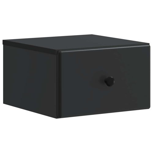 Спален шкаф с монтаж на стена 2 pcs Черно 34,5 x 33 x 20 см