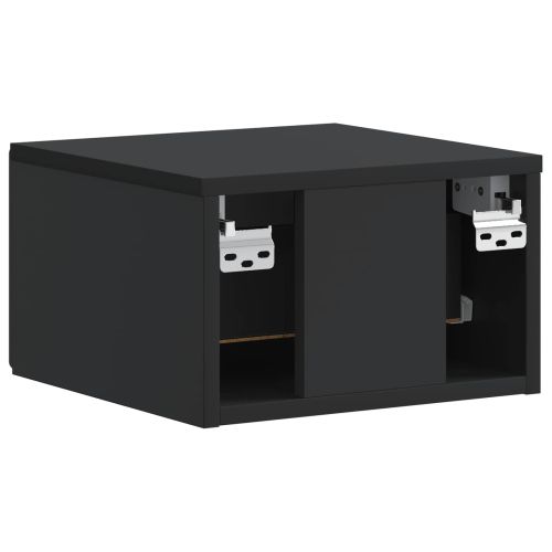Спален шкаф с монтаж на стена 2 pcs Черно 34,5 x 33 x 20 см