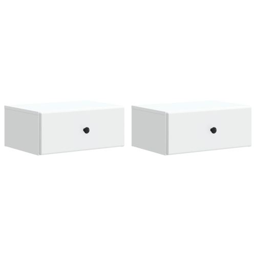 Спален шкаф с монтаж на стена 2 pcs Бяло 49 x 34,5 x 20 см