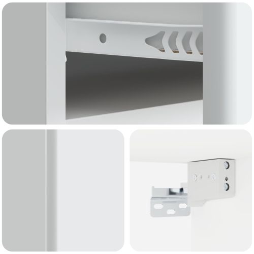 Спален шкаф с монтаж на стена 2 pcs Бяло 49 x 34,5 x 20 см