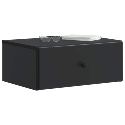 Спален шкаф с монтаж на стена 2 pcs Черно 49 x 34,5 x 20 см
