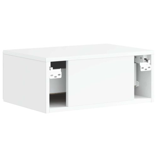 Спален шкаф с монтаж на стена 2 pcs Бял гланц 49 x 34,5 x 20 см