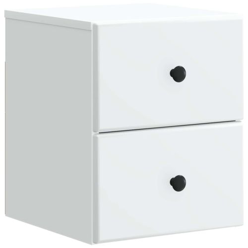 Спален шкаф с монтаж на стена 2 pcs Бяло 34,5 x 33 x 40 см