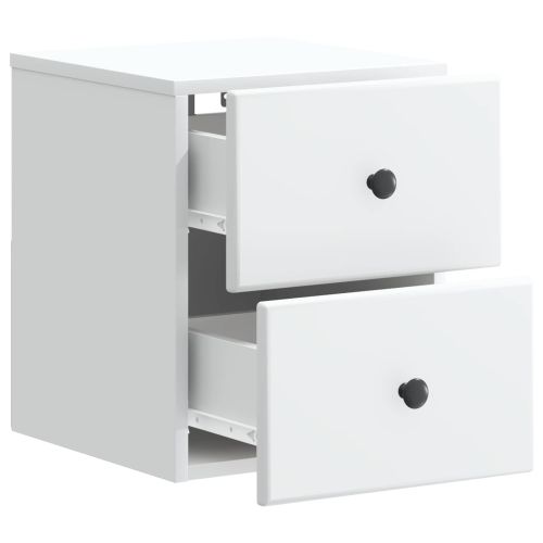 Спален шкаф с монтаж на стена 2 pcs Бяло 34,5 x 33 x 40 см