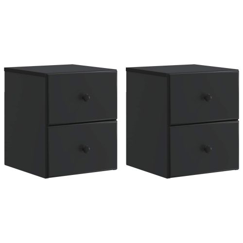 Спален шкаф с монтаж на стена 2 pcs Черно 34,5 x 33 x 40 см