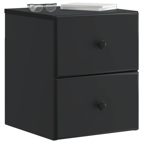 Спален шкаф с монтаж на стена 2 pcs Черно 34,5 x 33 x 40 см