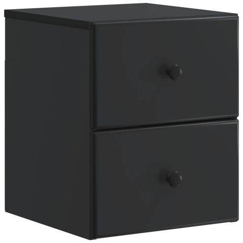 Спален шкаф с монтаж на стена 2 pcs Черно 34,5 x 33 x 40 см