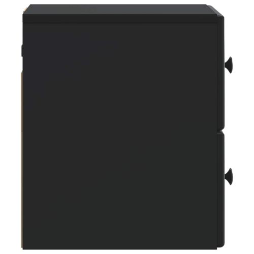 Спален шкаф с монтаж на стена 2 pcs Черно 34,5 x 33 x 40 см
