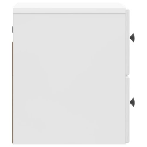 Спален шкаф с монтаж на стена 2 pcs Бял гланц 34,5 x 33 x 40 см