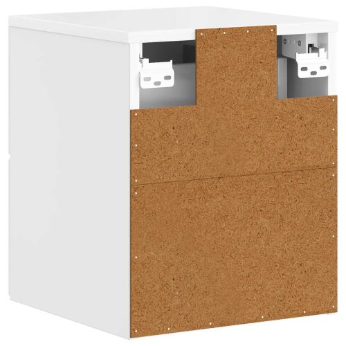 Спален шкаф с монтаж на стена 2 pcs Бял гланц 34,5 x 33 x 40 см