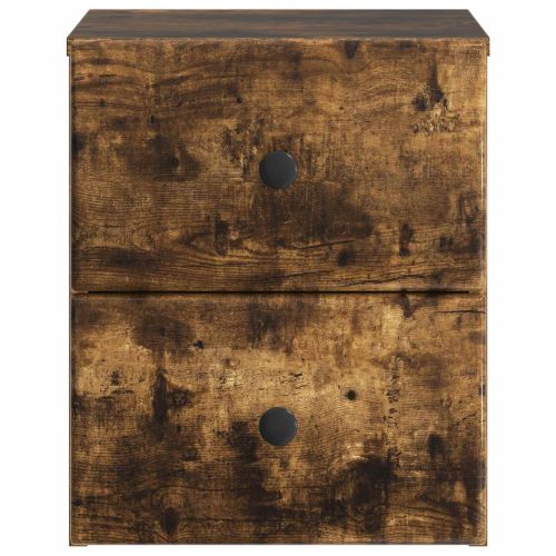 Спален шкаф с монтаж на стена Опушен дъб 34,5 x 33 x 40 см