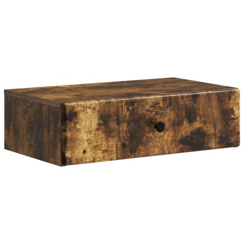 Стенен страничен масичка Опушен дъб 59 x 34,5 x 17 см