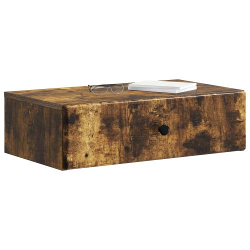 Стенен страничен масичка Опушен дъб 59 x 34,5 x 17 см