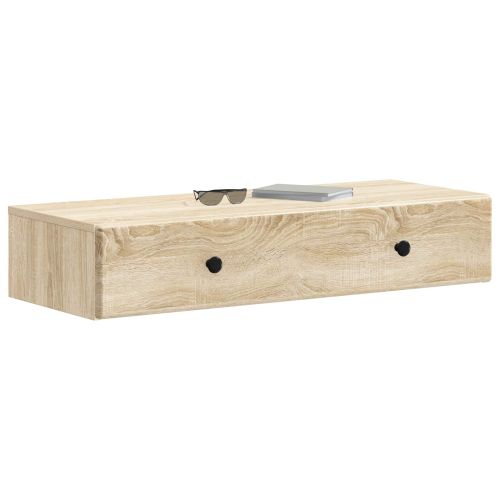 Стенен страничен масичка Дъб сонома 87,5 x 34,5 x 17 см