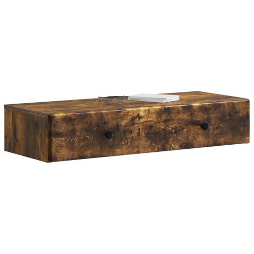 Стенен страничен масичка Опушен дъб 87,5 x 34,5 x 17 см