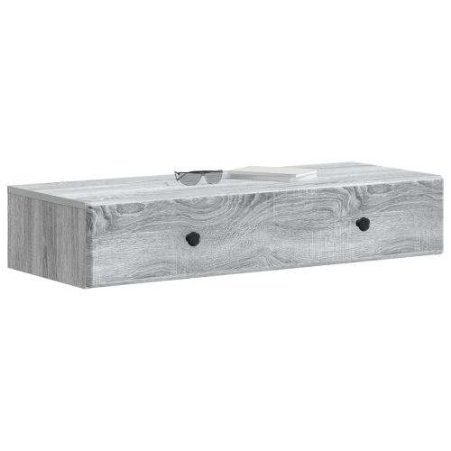 Стенен страничен масичка Сива сонома 87,5 x 34,5 x 17 см