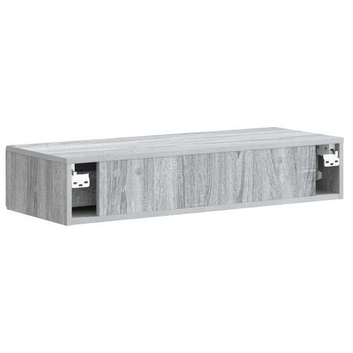 Стенен страничен масичка Сива сонома 87,5 x 34,5 x 17 см