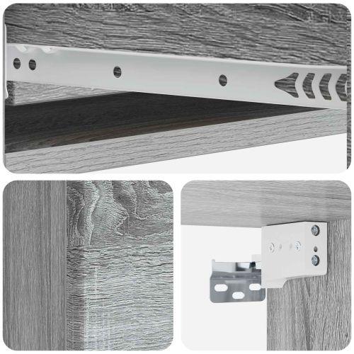 Стенен страничен масичка Сива сонома 87,5 x 34,5 x 17 см