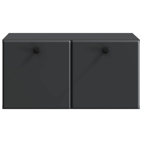 Стенно монтиран ТВ шкаф Черно 59,5 x 41 x 30 см