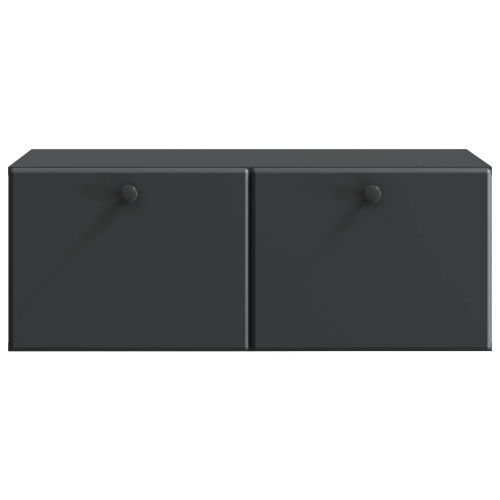 Стенно монтиран ТВ шкаф Черно 78,5 x 41 x 30 см