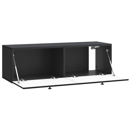 Стенно монтиран ТВ шкаф Черно 98 x 41 x 30 см