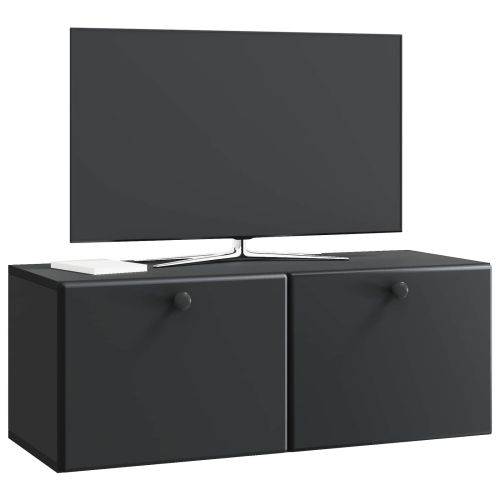 Стенно монтиран ТВ шкаф Черно 78,5 x 31 x 30 см