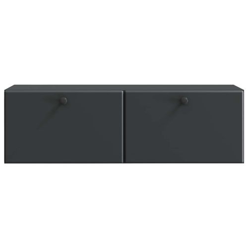 Стенно монтиран ТВ шкаф Черно 98 x 31 x 30 см