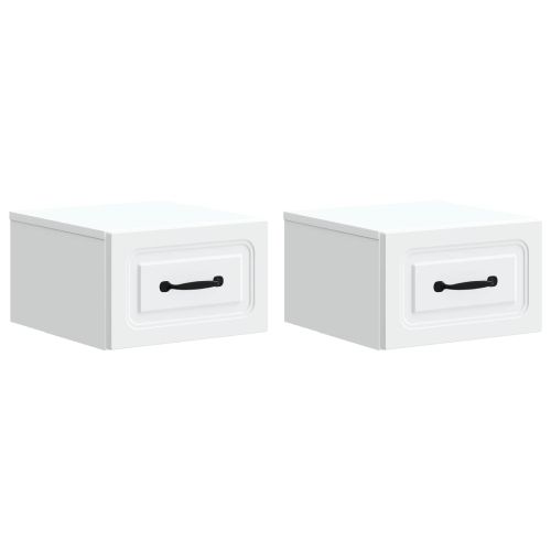 Спален шкаф с монтаж на стена 2 pcs Бяло 34,5 x 33 x 20 см