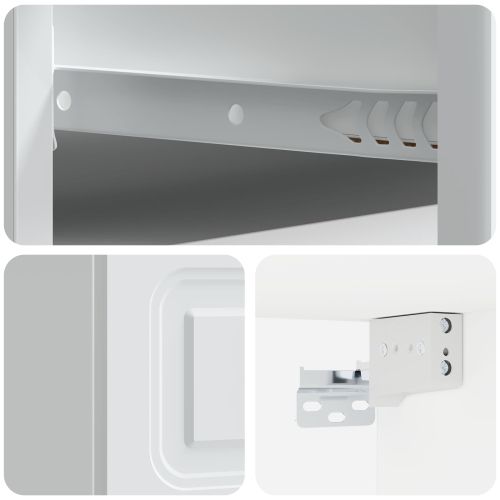 Спален шкаф с монтаж на стена 2 pcs Бяло 34,5 x 33 x 20 см