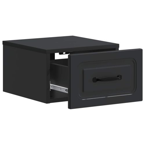 Спален шкаф с монтаж на стена 2 pcs Черно 34,5 x 33 x 20 см