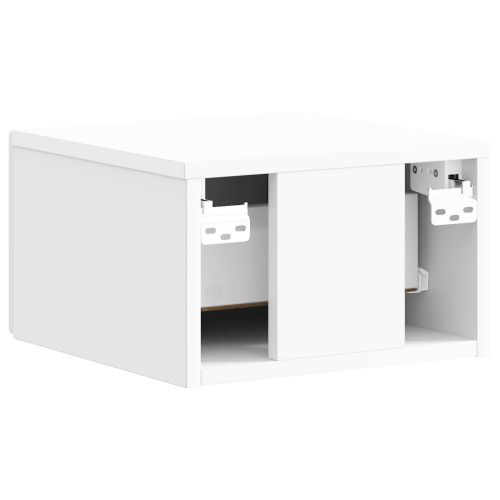 Спален шкаф с монтаж на стена Бял гланц 34,5 x 33 x 20 см