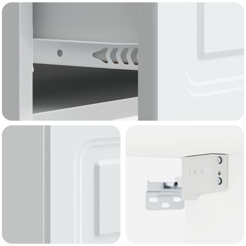 Спален шкаф с монтаж на стена 2 pcs Бяло 49 x 34,5 x 20 см