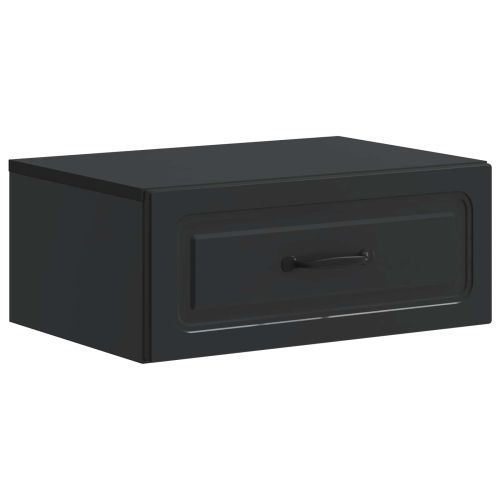 Спален шкаф с монтаж на стена Черно 49 x 34,5 x 20 см