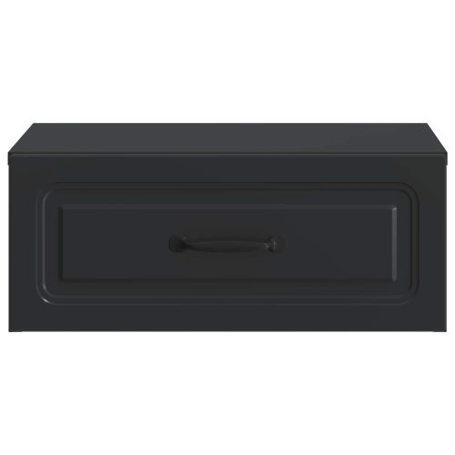 Спален шкаф с монтаж на стена 2 pcs Черно 49 x 34,5 x 20 см