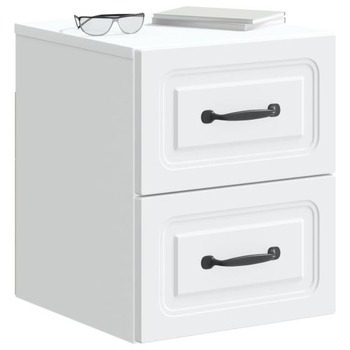 Спален шкаф с монтаж на стена 2 pcs Бяло 34,5 x 33 x 40 см