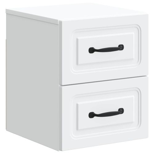 Спален шкаф с монтаж на стена 2 pcs Бяло 34,5 x 33 x 40 см