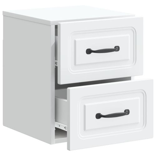 Спален шкаф с монтаж на стена 2 pcs Бяло 34,5 x 33 x 40 см