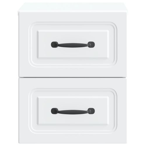 Спален шкаф с монтаж на стена 2 pcs Бяло 34,5 x 33 x 40 см
