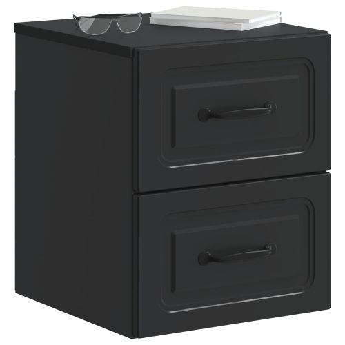 Спален шкаф с монтаж на стена 2 pcs Черно 34,5 x 33 x 40 см