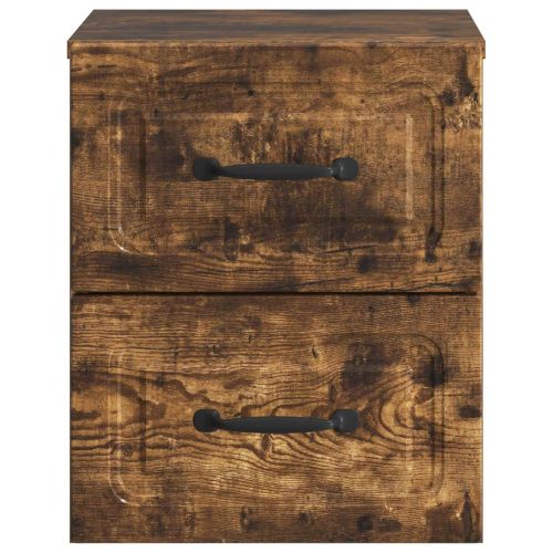 Спален шкаф с монтаж на стена Опушен дъб 34,5 x 33 x 40 см