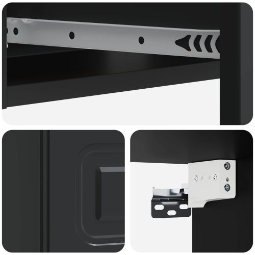 Стенен страничен масичка Черно 59 x 34,5 x 17 см