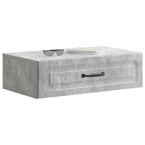 Стенен страничен масичка Бетонно сиво 59 x 34,5 x 17 см