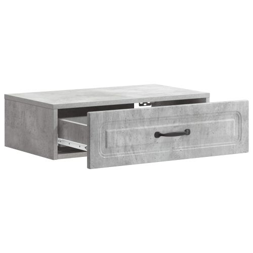 Стенен страничен масичка Бетонно сиво 59 x 34,5 x 17 см