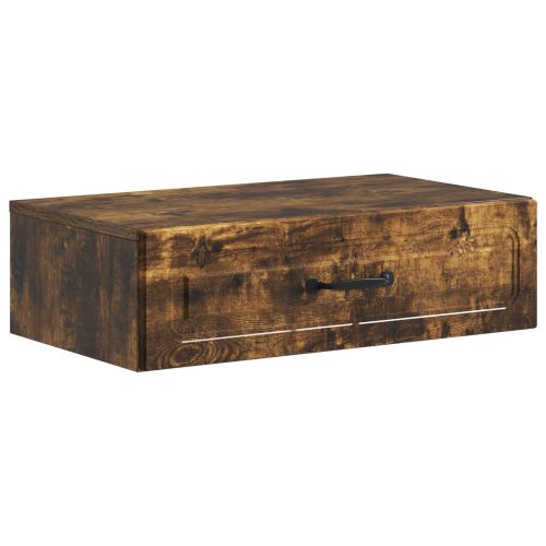 Стенен страничен масичка Опушен дъб 59 x 34,5 x 17 см