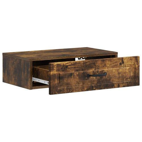 Стенен страничен масичка Опушен дъб 59 x 34,5 x 17 см