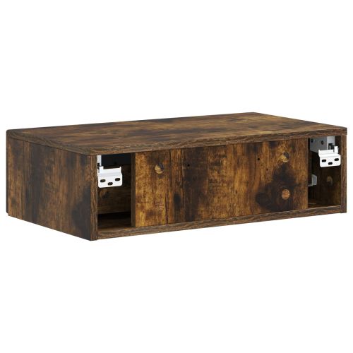 Стенен страничен масичка Опушен дъб 59 x 34,5 x 17 см