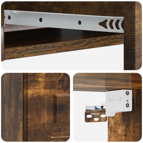 Стенен страничен масичка Опушен дъб 59 x 34,5 x 17 см